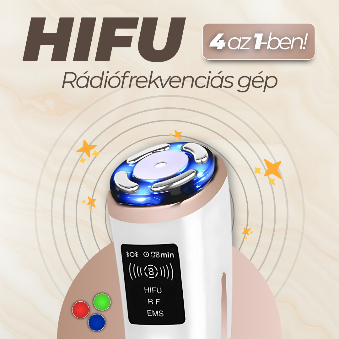 PureGlow - 4 az 1-ben HIFU rádiófrekvenciás gép